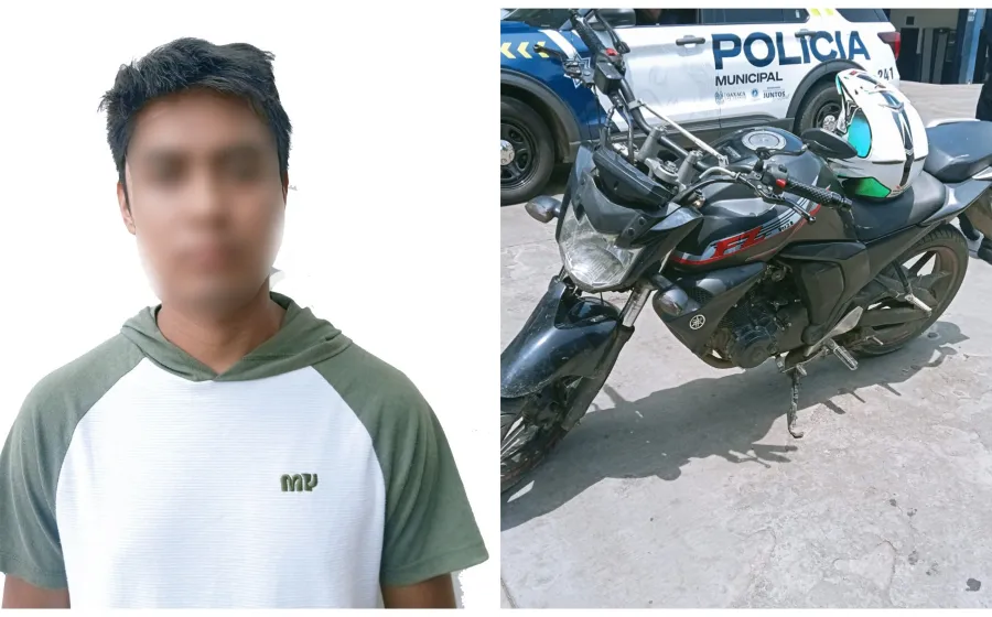 Policía Vial detiene a conductor de motocicleta al presentar presuntas alteraciones en sus numerales