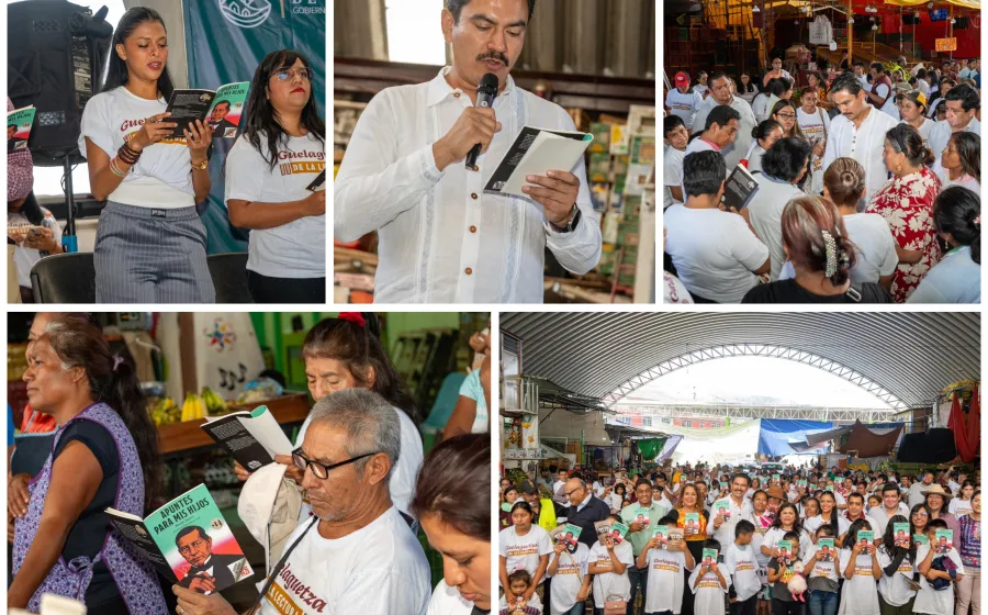 Ray Chagoya impulsa Mega Lectura en la Central de Abasto como estrategia de paz y convivencia