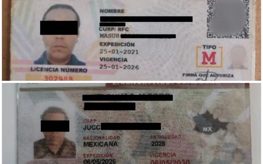 Policía Vial detiene a dos personas por el presunto delito de uso de documento falso