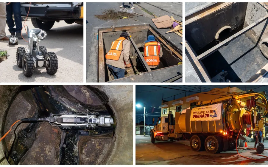 Avanza Soapa en el mantenimiento de la red sanitaria y pluvial con el programa “Destape al Drenaje”