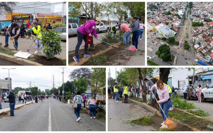 Tequios vecinales mejoran imagen urbana de Oaxaca de Juárez