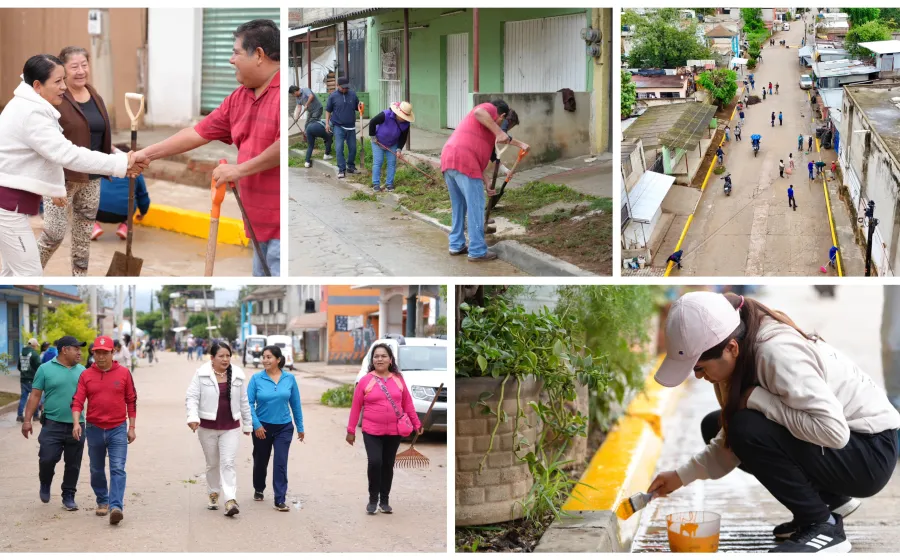Tequio en la Colonia Primera Ampliación fortalece comunidad en Xoxocotlán