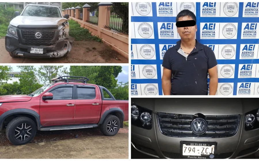 FO recupera 3 vehículos con reporte de robo y detiene a una persona, en operativos de la Mixteca