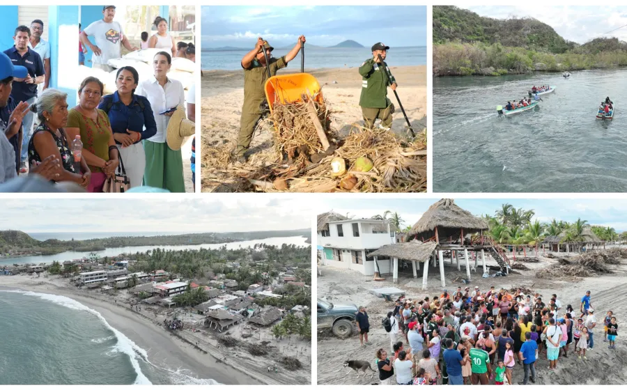 Coordinan acciones para la recuperación turística de la Costa tras el huracán Erick