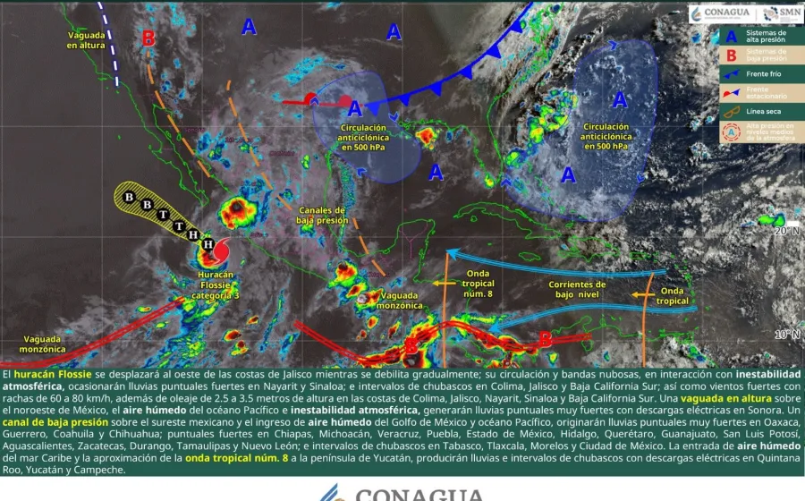 Continuará la inestabilidad atmosférica en la mayor parte de Oaxaca