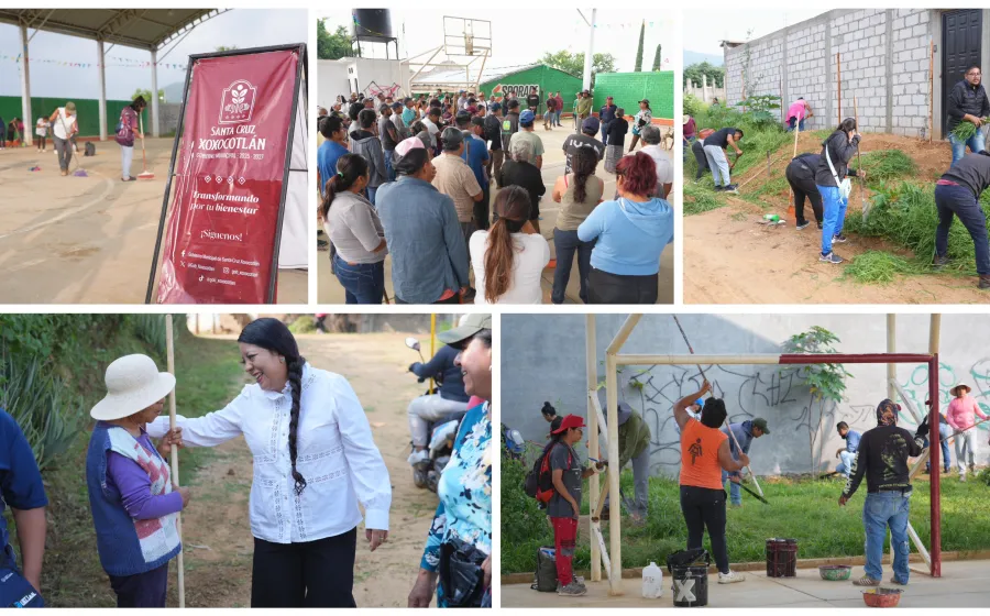 Xoxocotlán continúa transformando los espacios públicos y fortaleciendo comunidad