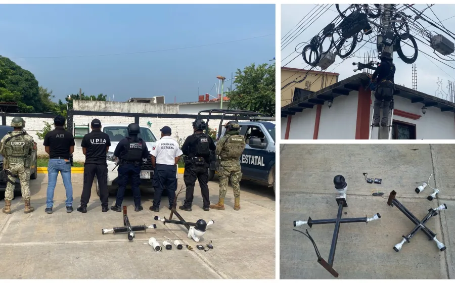 Desarticulan 23 cámaras de vigilancia ilegal durante operativo en Juchitán 
