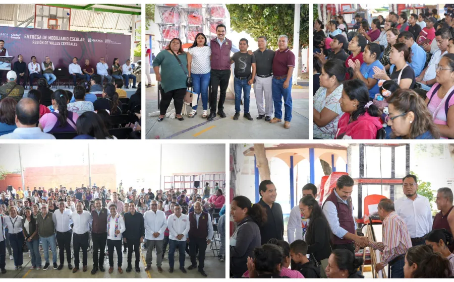 Entregan mobiliario y equipo educativo en escuelas de Viguera y Santa Rosa Panzacola