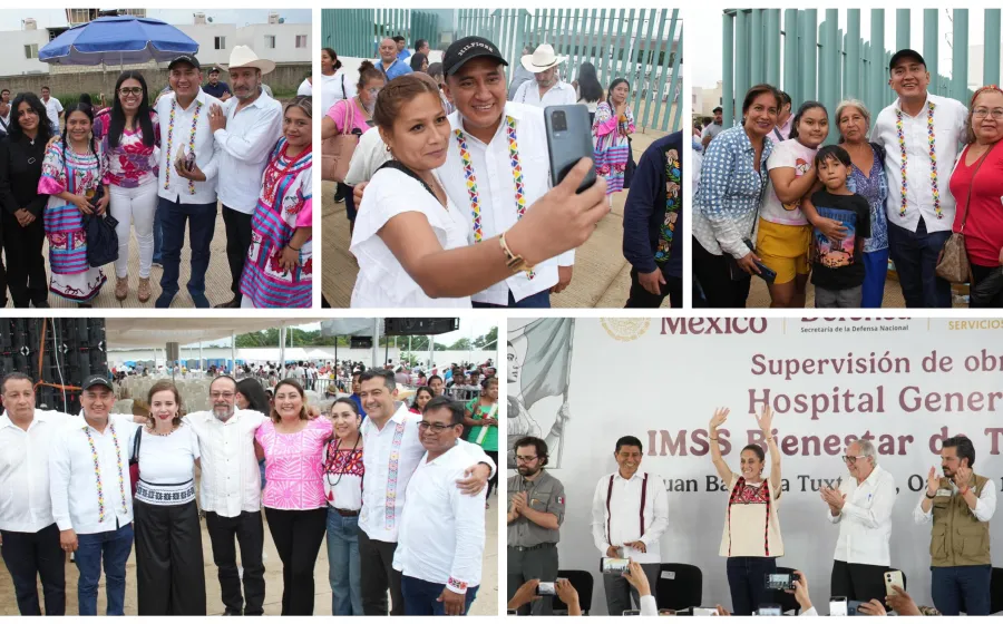 Nino Morales llegó a Tuxtepec para acompañar a la Presidenta Sheinbaum 