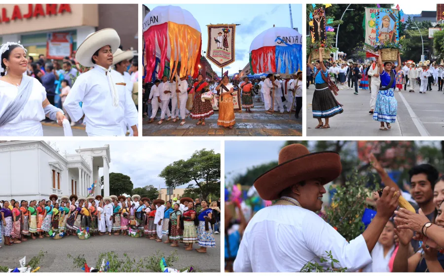 Xoxocotlán conquista el corazón de Oaxaca en el Desfile de Delegaciones