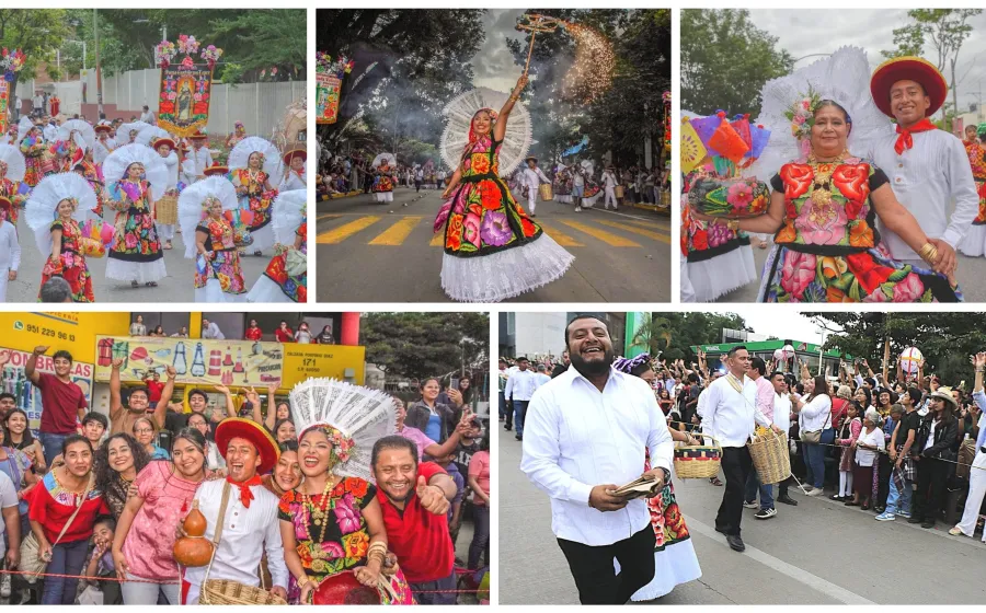 Presente Juchitán en el desfile de delegaciones