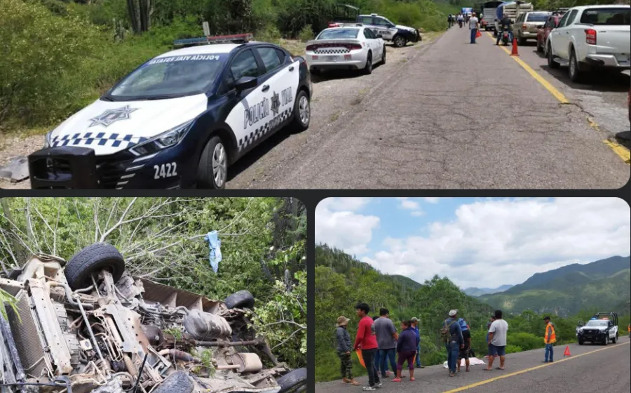 Volcadura de urban de pasajeros en la carretera federal Oaxaca-Istmo; hay un fallecido