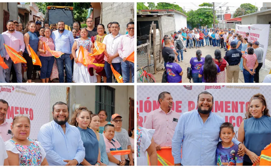 Miguel Sánchez inicia pavimentación del callejón Miércoles Santo
