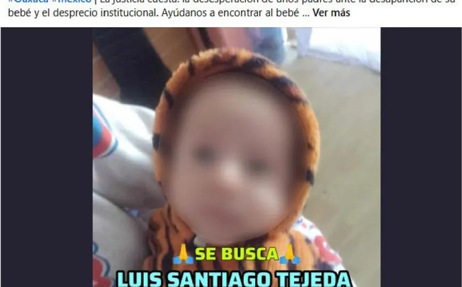 Descartan desaparición de bebé