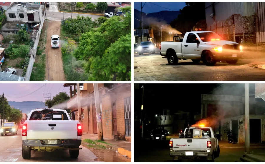 Intensifican medidas contra el dengue en Xoxocotlán; nebulizan 21 puntos en un mes