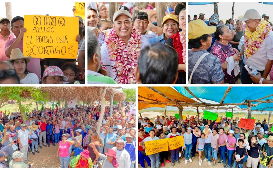 Caminan colonias de Tehuantepec con Nino Morales