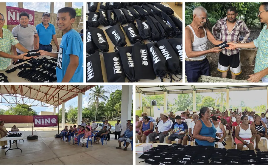 Entrega Fundación Nino lentes en San José Chiltepec