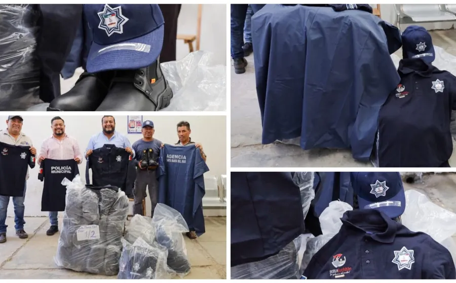 Entregan uniformes a policías de Santa María del Mar