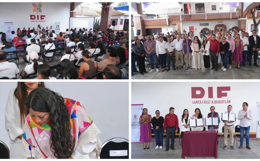 Gobierno de Xoxocotlán y Leche para el Bienestar refrendan compromiso por la nutrición