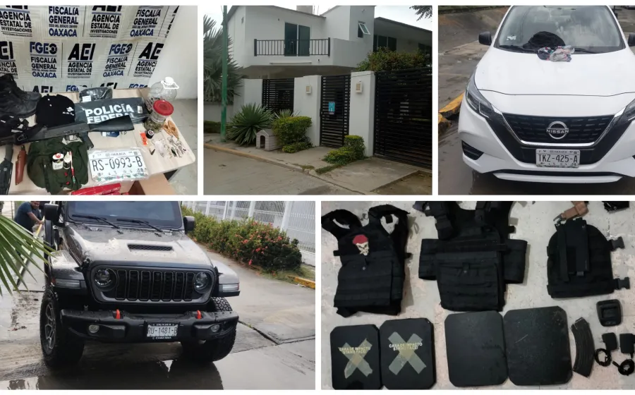 En Cateo de la Costa, aseguran inmueble, armas de fuego, chalecos tácticos, vehículos y joyas