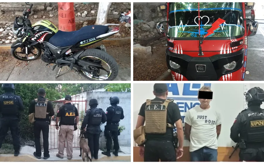 Una persona detenida, aseguran drogas, así como dos vehículos en cateo de la Sierra de Flores Magón 