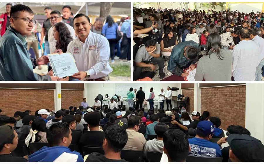 Entrega IEEPO constancias de asignación de claves a normalistas y becarios
