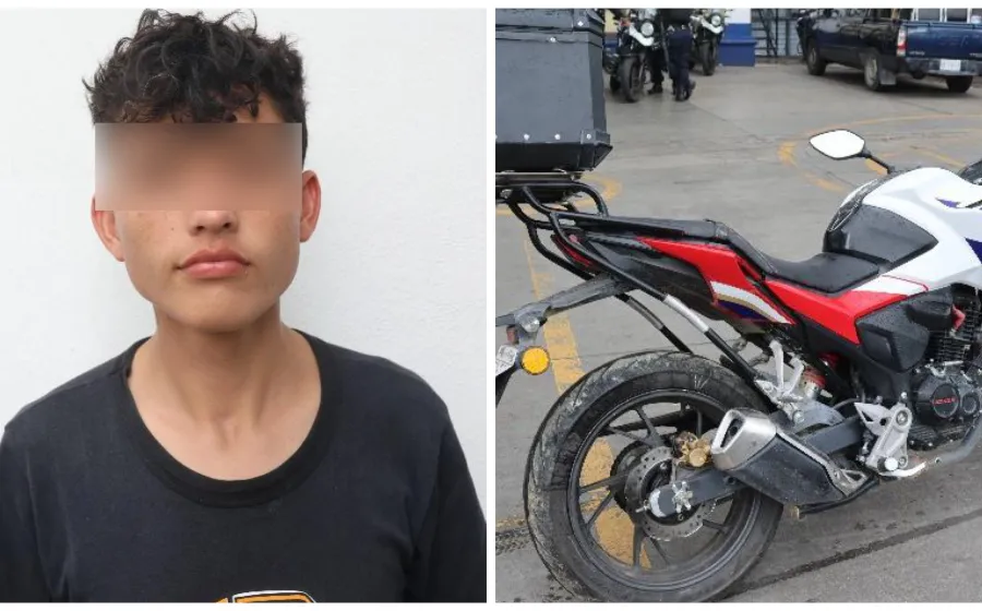 Policía Municipal detiene a una persona en posesión de una motocicleta con reporte el robo