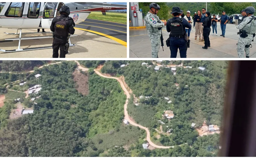 Realizan operativos aéreos en la Sierra Sur para búsqueda de persona desaparecida