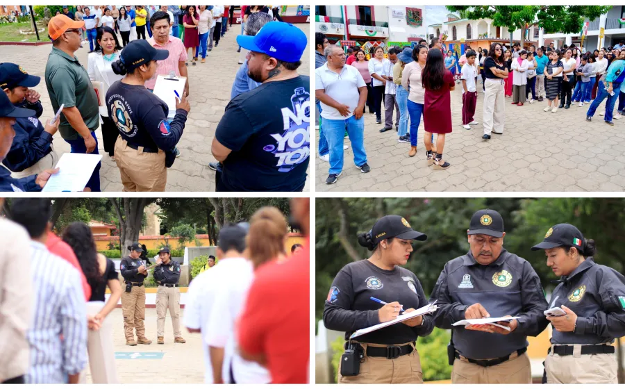 Fortalece Xoxocotlán cultura de Protección Civil durante Segundo Simulacro Nacional 2025