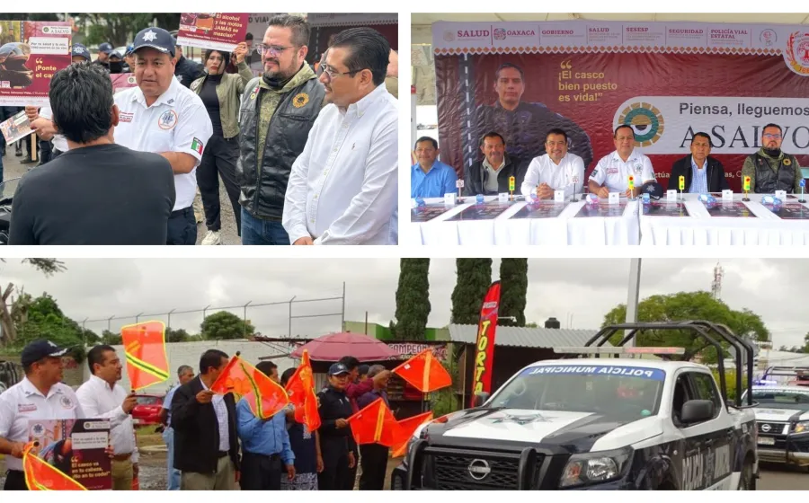 Implementa Policía Vial Estatal “Piensa, Lleguemos a Salvo” en San Sebastián Tutla