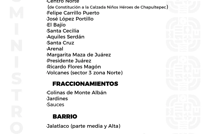 Agenda del suministro de agua potable 