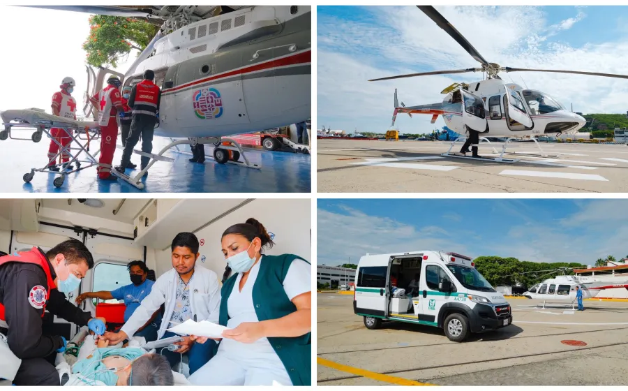 Trasladan vía aérea s menor de Salina Cruz a la Cd. de Oaxaca 