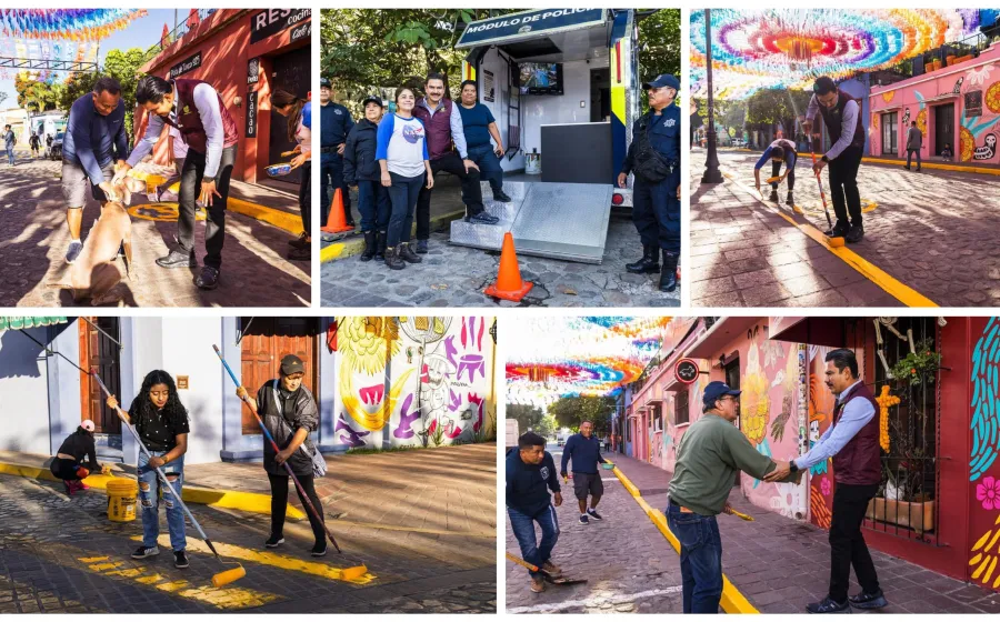 Encabeza Ray Chagoya tequio vecinal en el Barrio de Jalatlaco