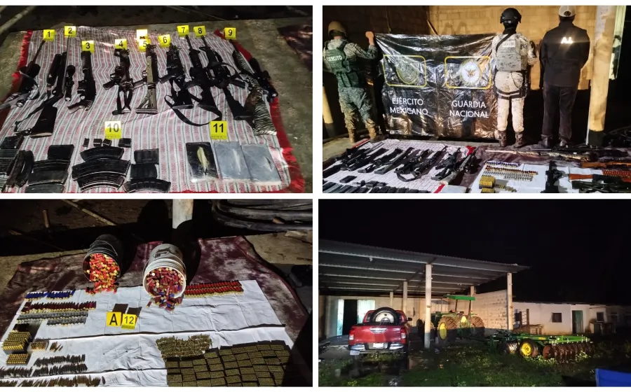 Realizan cateo en rancho del Istmo utilizado como centro de operación de célula delictiva