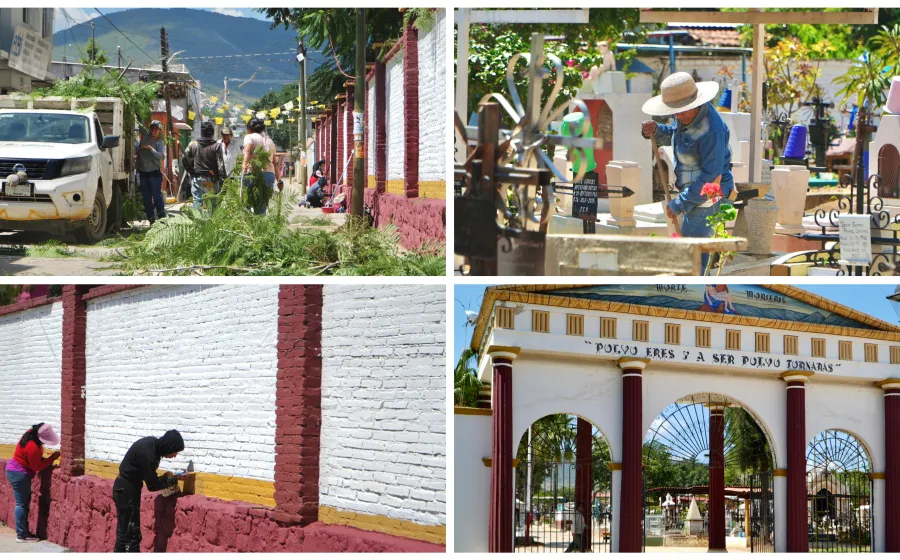 Xoxocotlán alista sus panteones para Fiesta de los Fieles Difuntos 2025