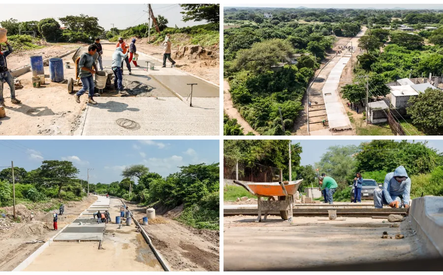 Obra en Prolongación Rubén Jaramillo en Juchitán para la conexión de mejor movilidad