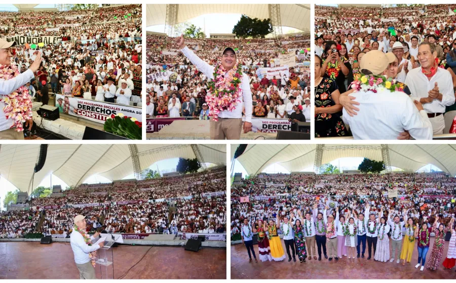 No tengo derecho a fallarles, exclama Nino Morales al rendir cuentas al pueblo de Oaxaca