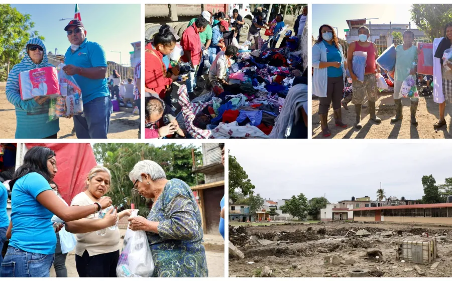 La solidaridad del pueblo juchiteco llegó a las familias damnificadas de Veracruz