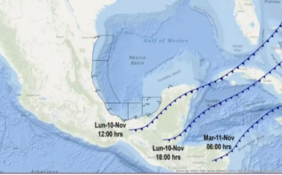 Emite PC aviso especial por fuertes vientos en el Istmo y Golfo de Tehuantepec