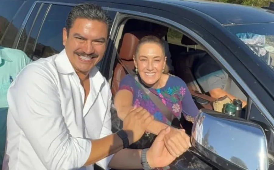 Saluda Ray Chagoya a la Presidenta en visita a Oaxaca 