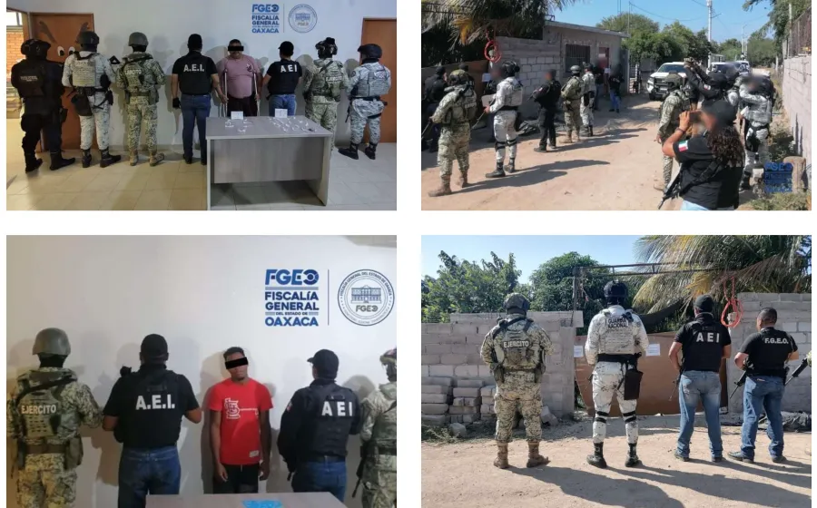 FGEO ejecuta cateos en el Istmo: aseguran drogas y detienen a dos, entre ellos, una persona originaria de Venezuela