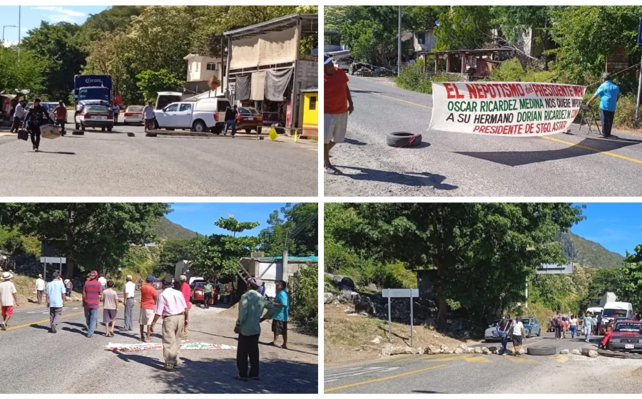 Sin paso carretero en Santiago Astara 