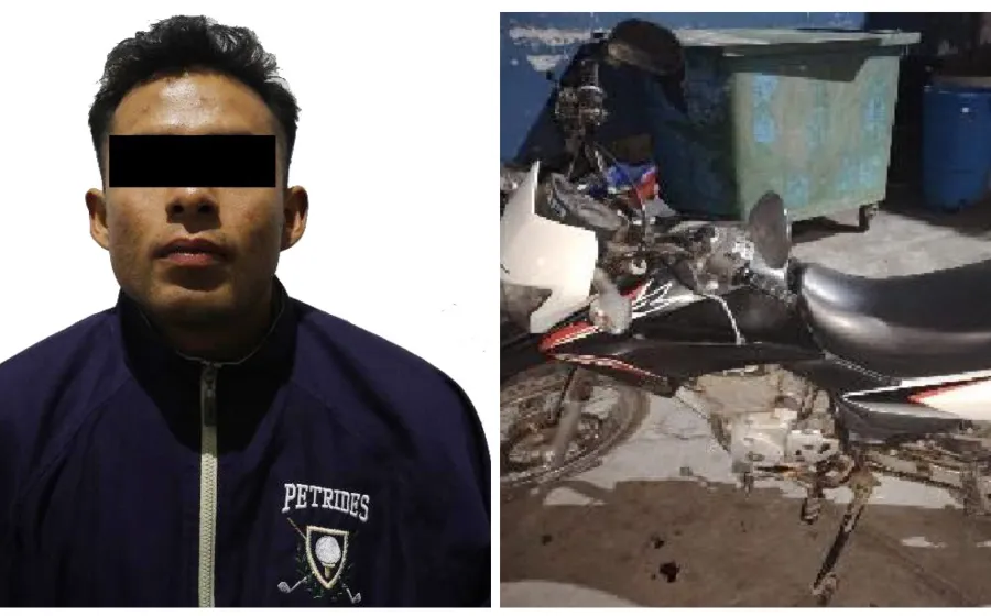 Policía Municipal detiene a dos personas al conducir una motocicleta con reporte de robo