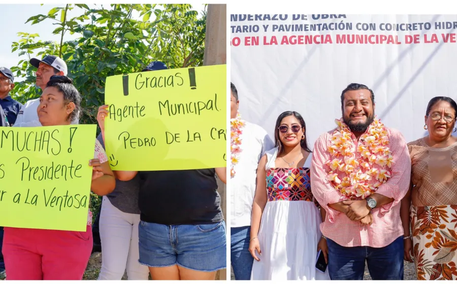 Drenaje y pavimentación, obras en La Ventosa de Juchitán 