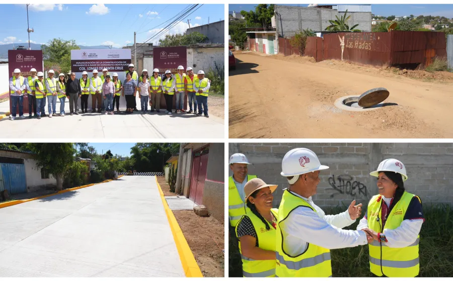 Inaugura Nancy Benítez cinco obras en colonias de Xoxocotlán