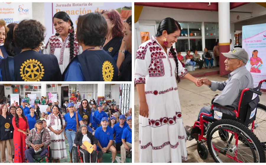 Gobierno municipal, Rotary Club Guelaguetza y la Fundación Chair the Love suman voluntades por la población vulnerable de Xoxocotlán