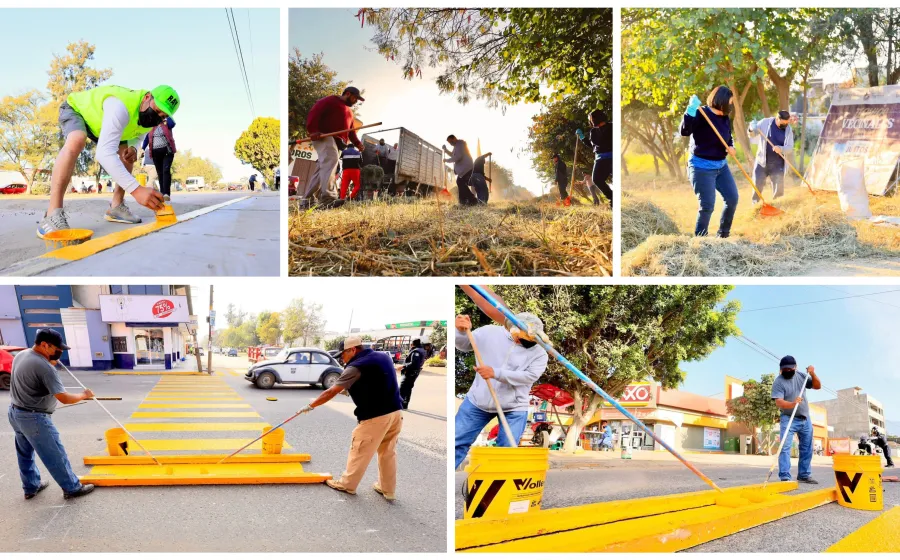 Vecinas y vecinos de Eucaliptos participaron en una exitosa jornada de Tequio Vecinal