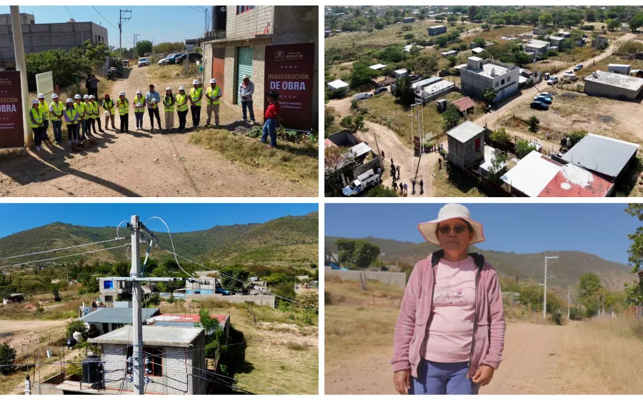 Familias de la colonia Ojito de Agua transforman su vida con obras de electrificación