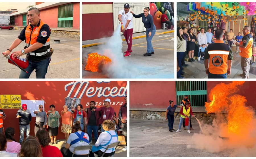 Continúa la toma de protesta de Unidades Internas de Protección Civil en mercados municipales