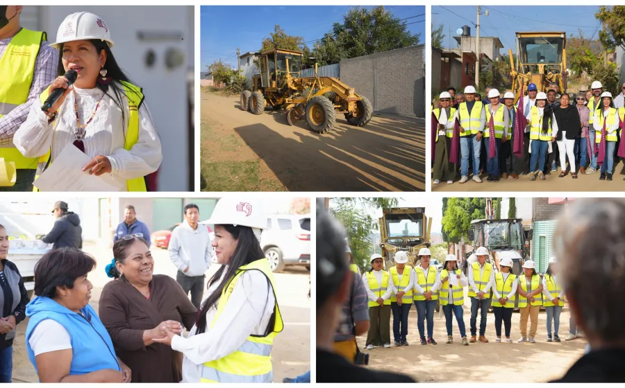 Continúa Nancy Benítez con el arranque de obras en colonias de Xoxocotlán